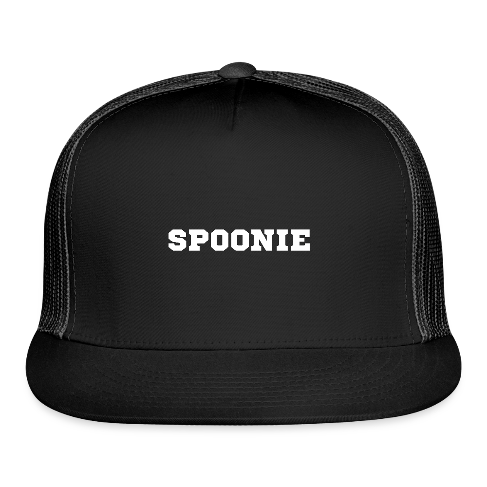 “Spoonie” Trucker Hat - black/black