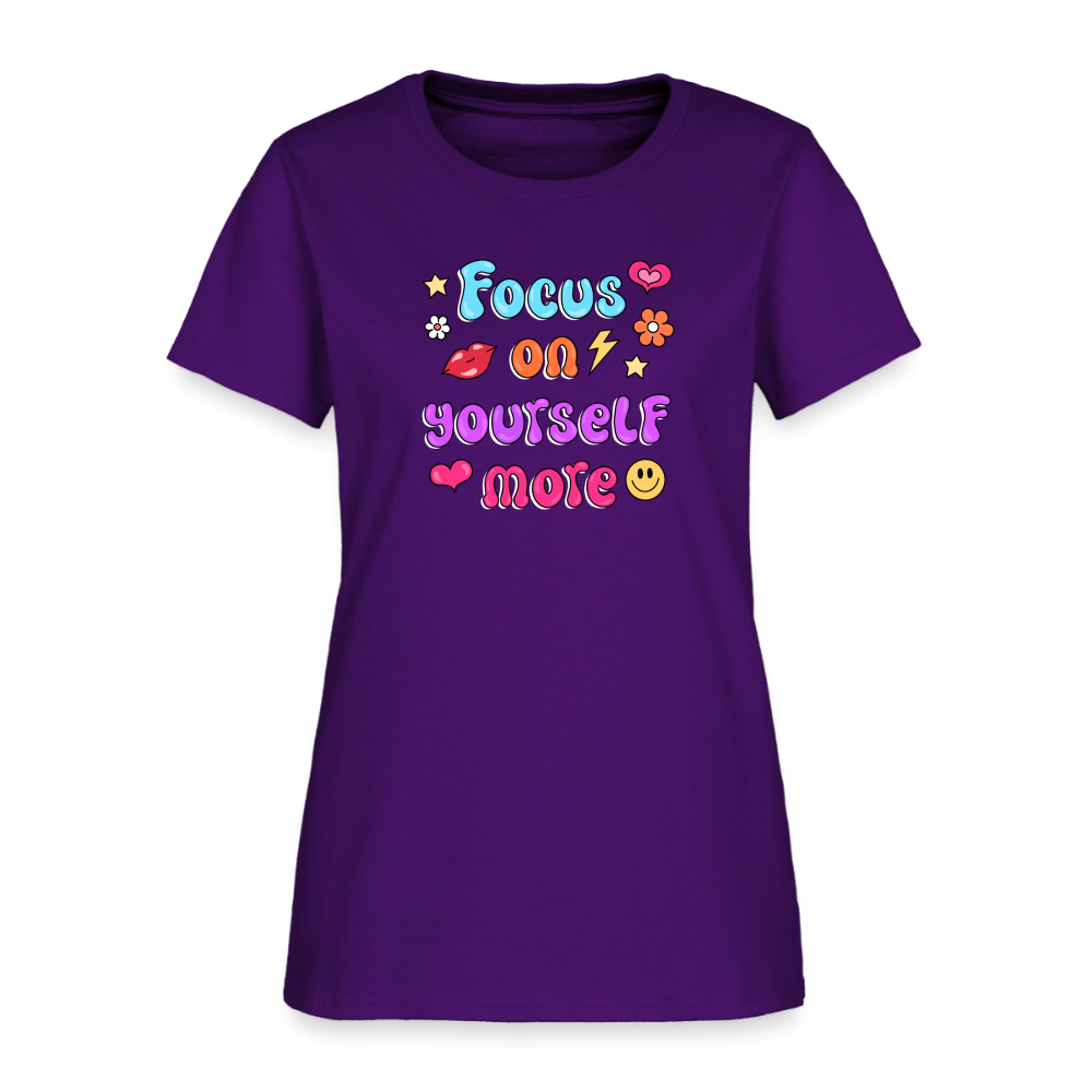 Focus on yourself more Women's T-Shirt - purple