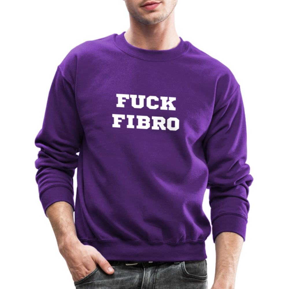 “Fuck Fibro” Unisex Crewnecks Sweatshirt - purple