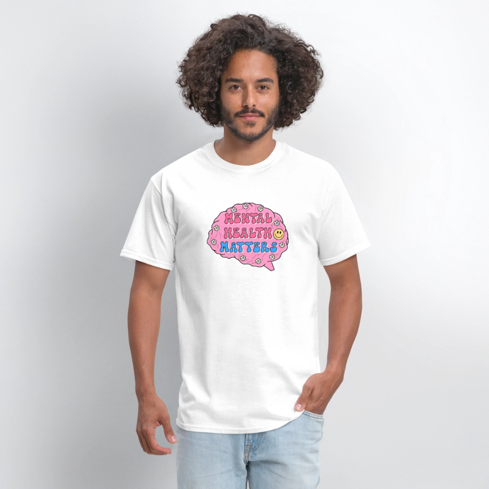 Mental Health Matters Men's T-Shirt | GILDAN 5000 - white