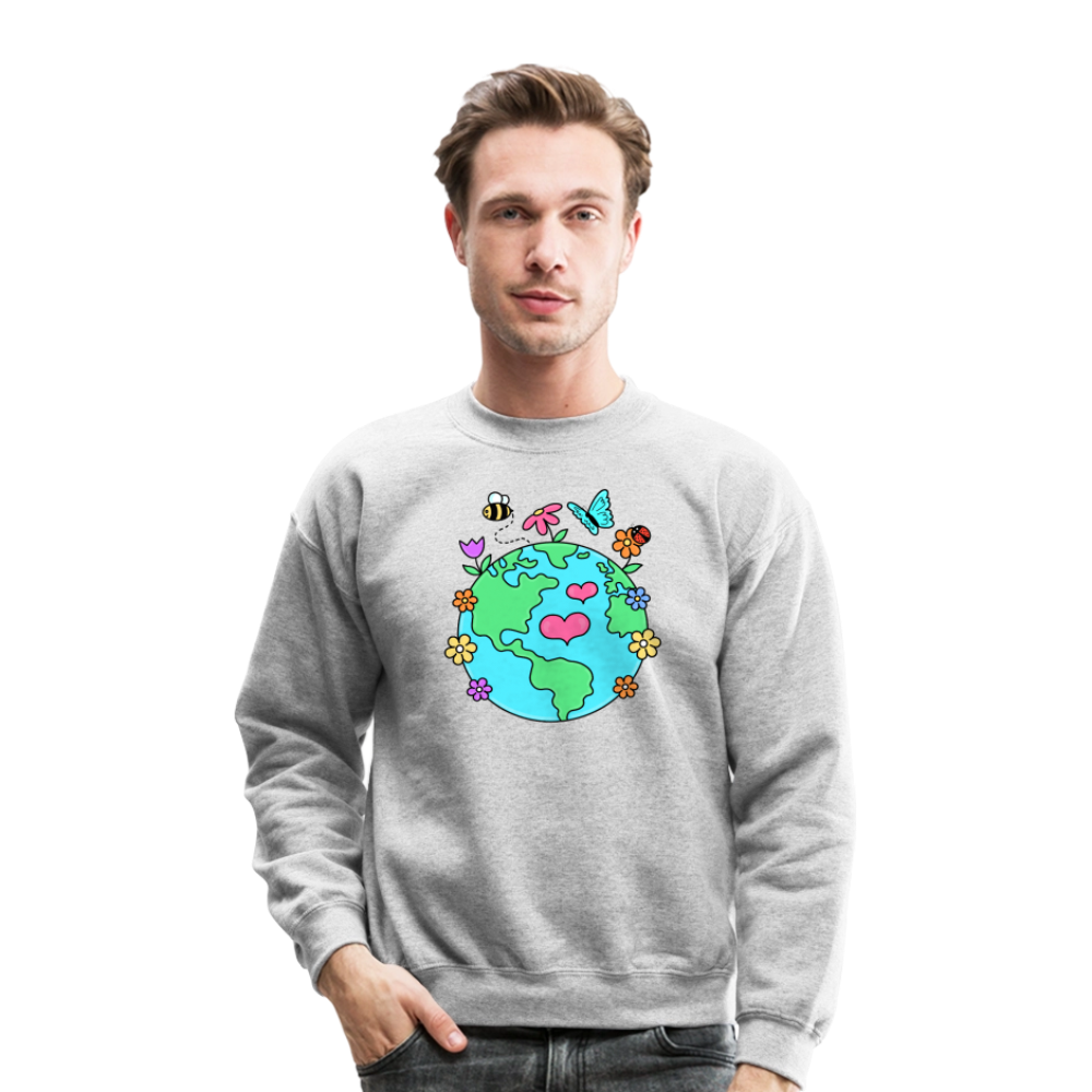 Beautiful earth Crewneck Sweatshirt - heather gray