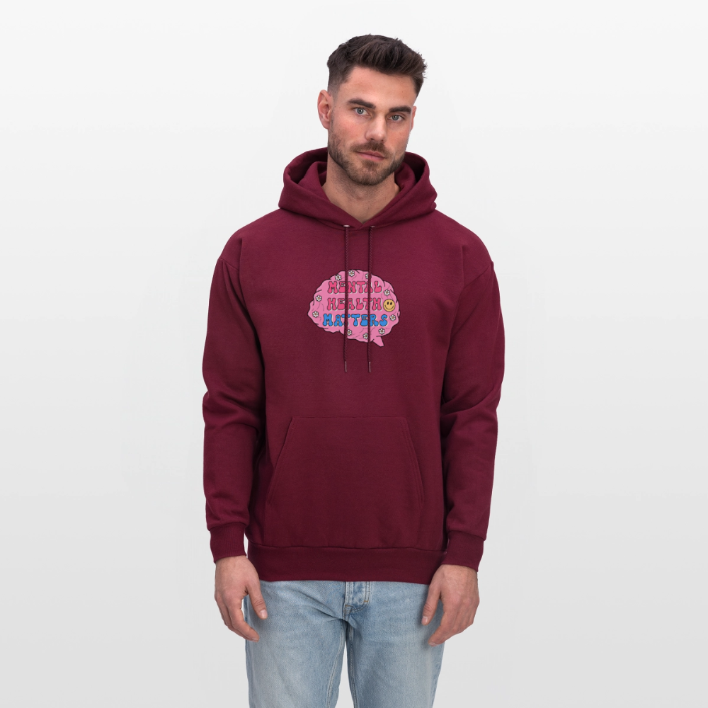Mental Health Matters Men's Hoodie - burgundy