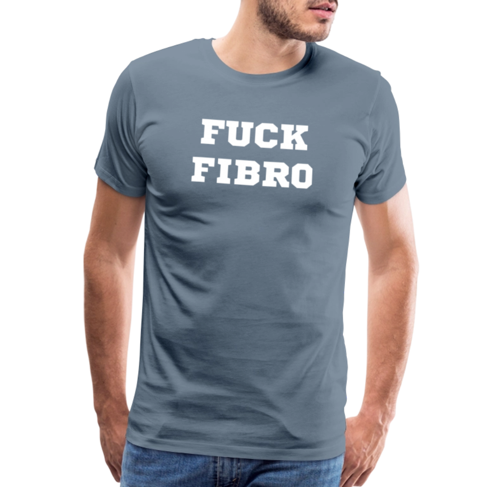 “Fuck Fibro” Men’s Premium T-Shirt - steel blue