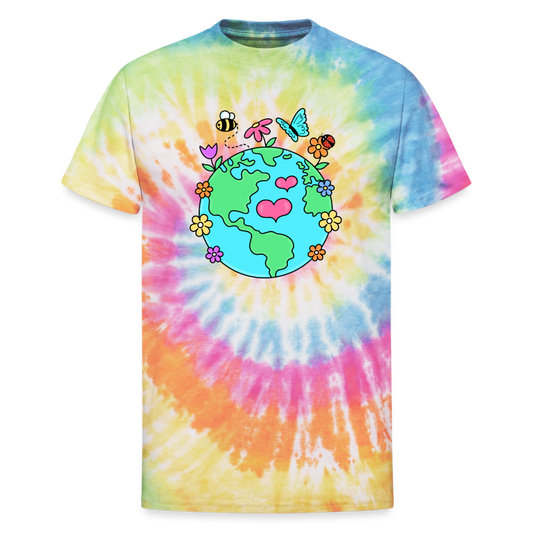 Beautiful Earth Unisex Tie Dye T-Shirt - rainbow