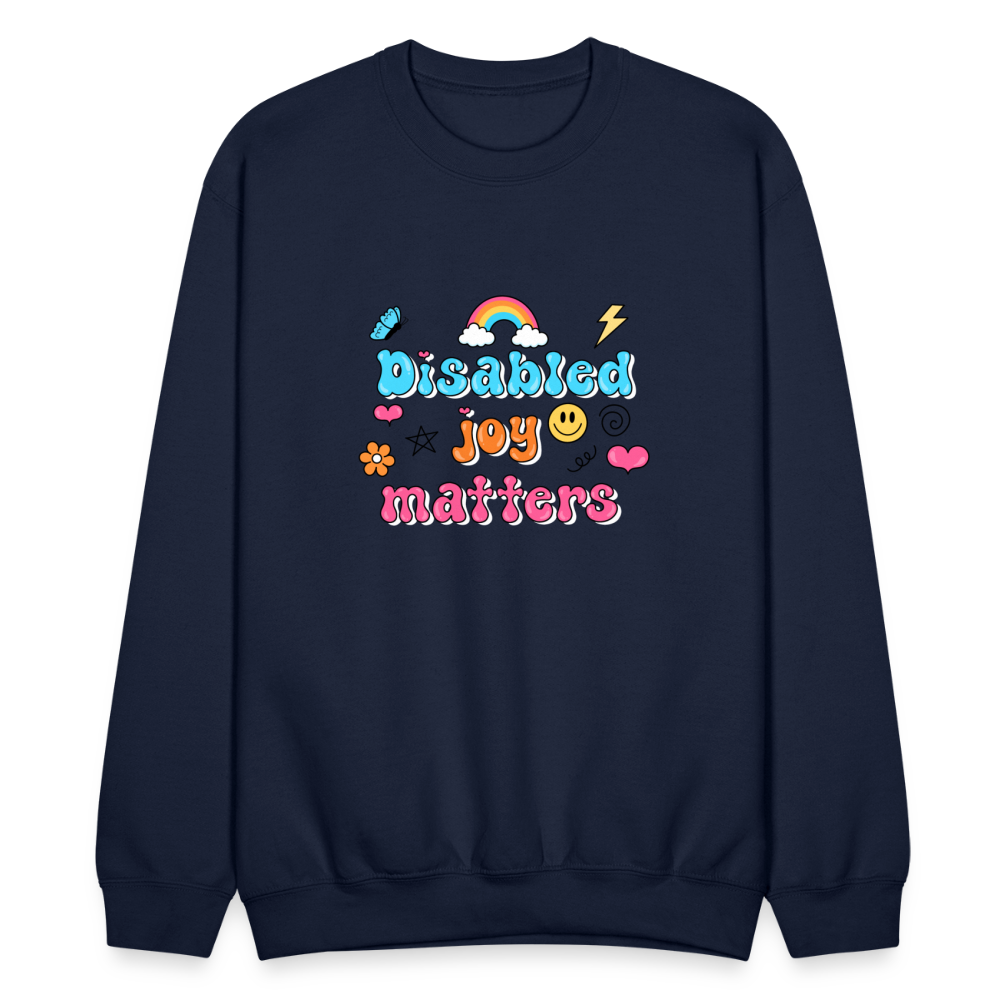 Disabled Joy Matters Crewneck Sweatshirt - navy