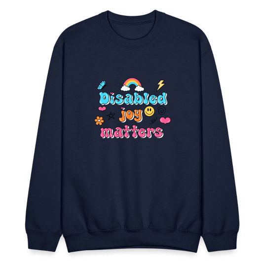 Disabled Joy Matters Crewneck Sweatshirt - navy