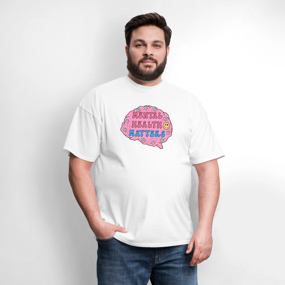 Mental Health Matters Men's T-Shirt | GILDAN 5000 - white