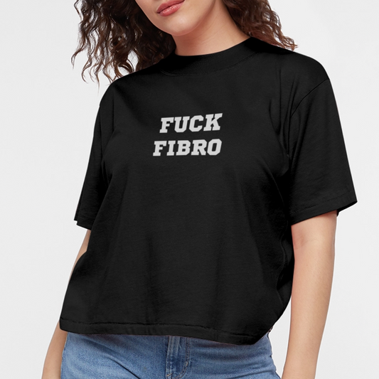 “Fuck Fibro” Women’s Boxy tee - black