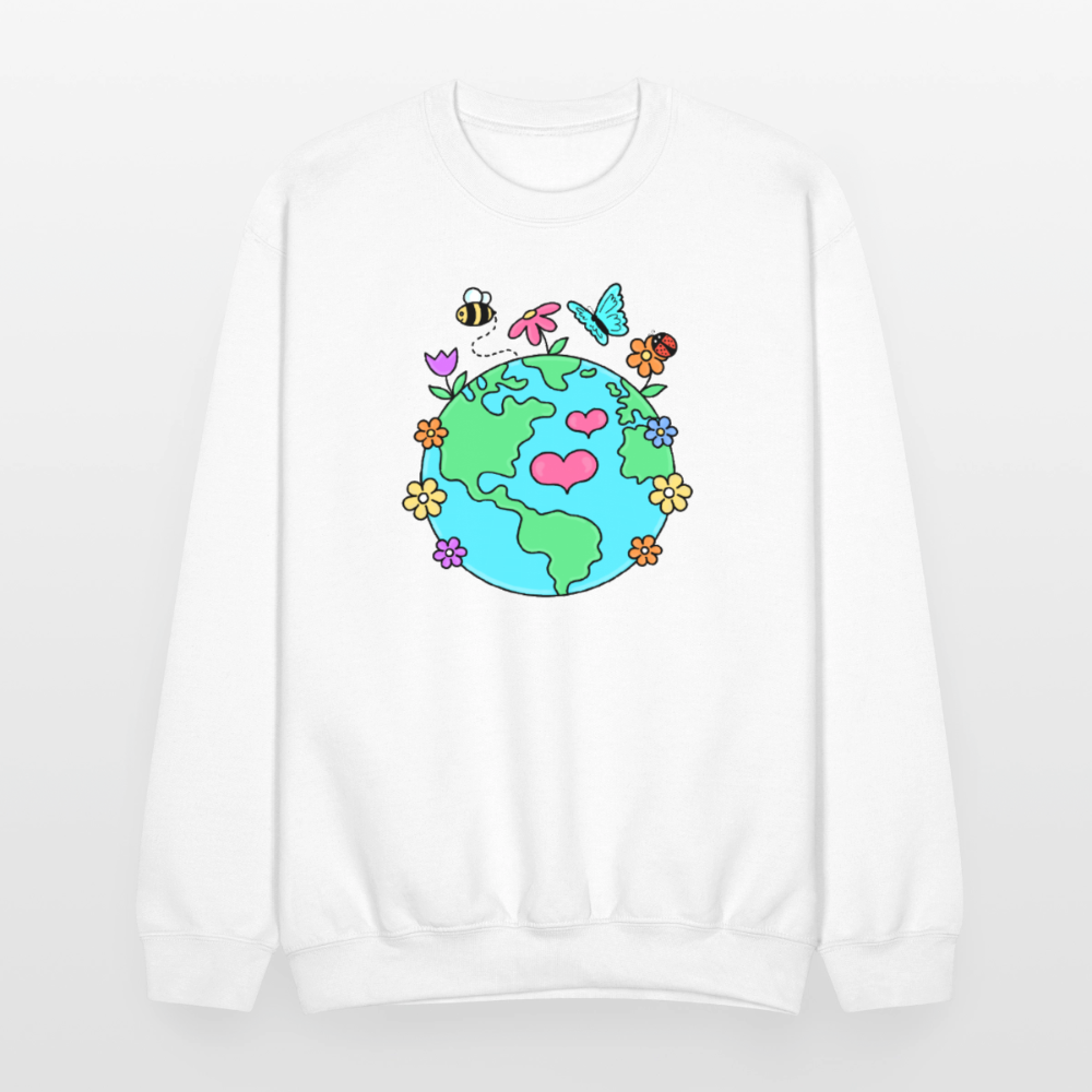 Beautiful earth Crewneck Sweatshirt - white