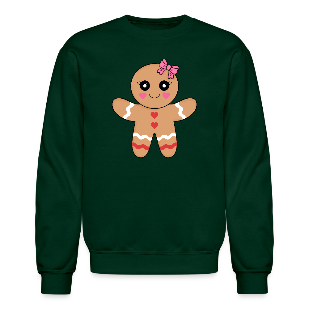 Gingerbread girl Crewneck Sweatshirt - forest green