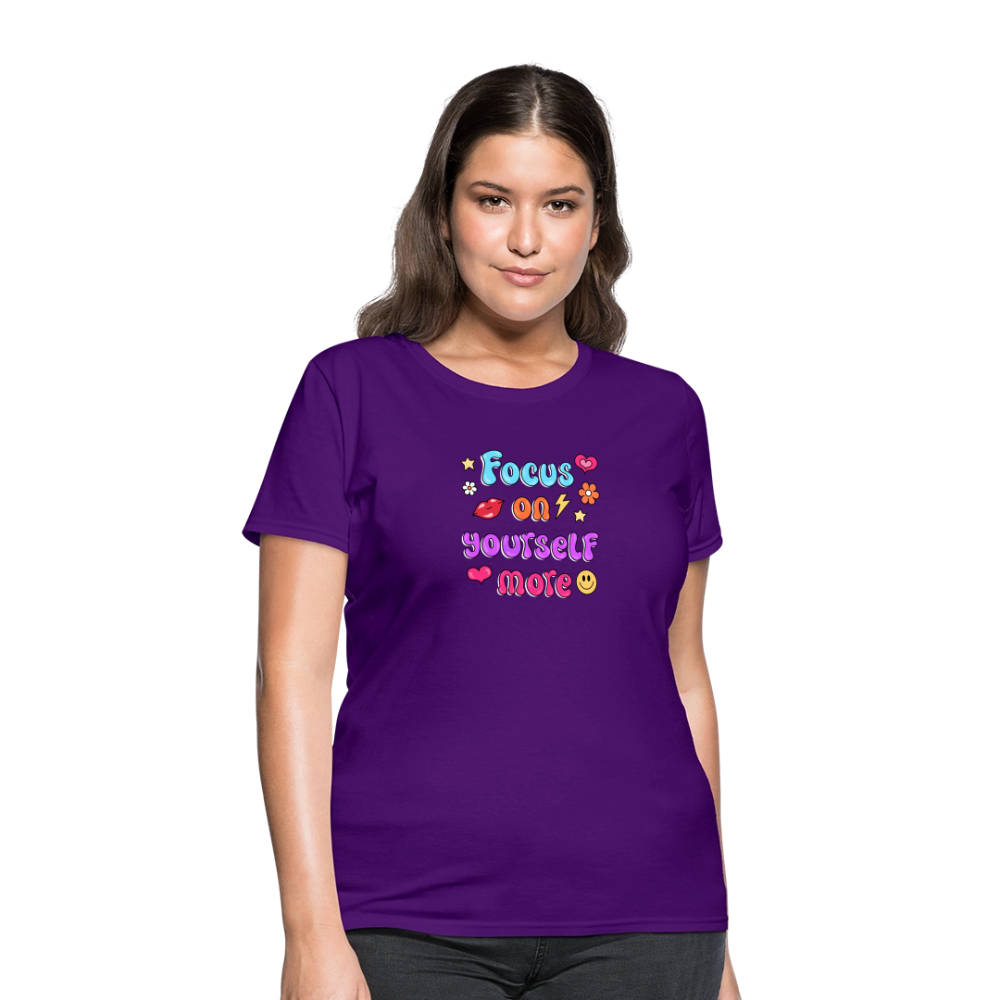 Focus on yourself more Women's T-Shirt - purple