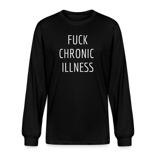 “Fuck Chronic Illness” Unisex Organic Long Sleeve T-Shirt - black