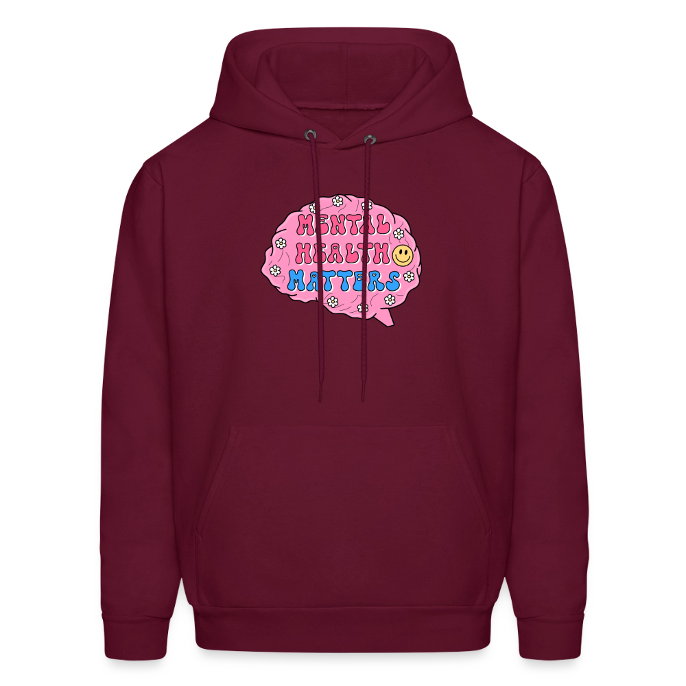 Mental Health Matters Men's Hoodie - burgundy