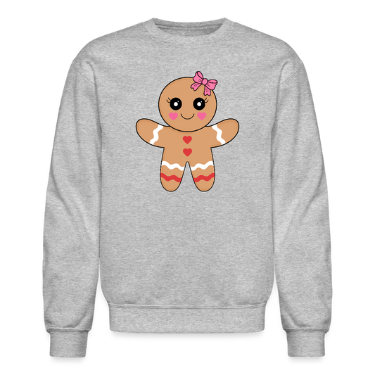 Gingerbread girl Crewneck Sweatshirt - heather gray