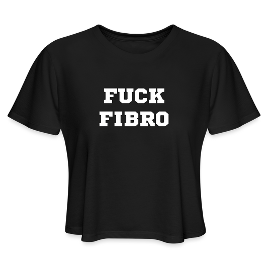 “Fuck Fibro” Women’s Cropped T-Shirt - black