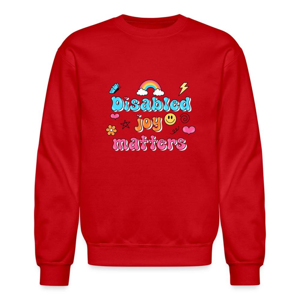 Disabled Joy Matters Crewneck Sweatshirt - red