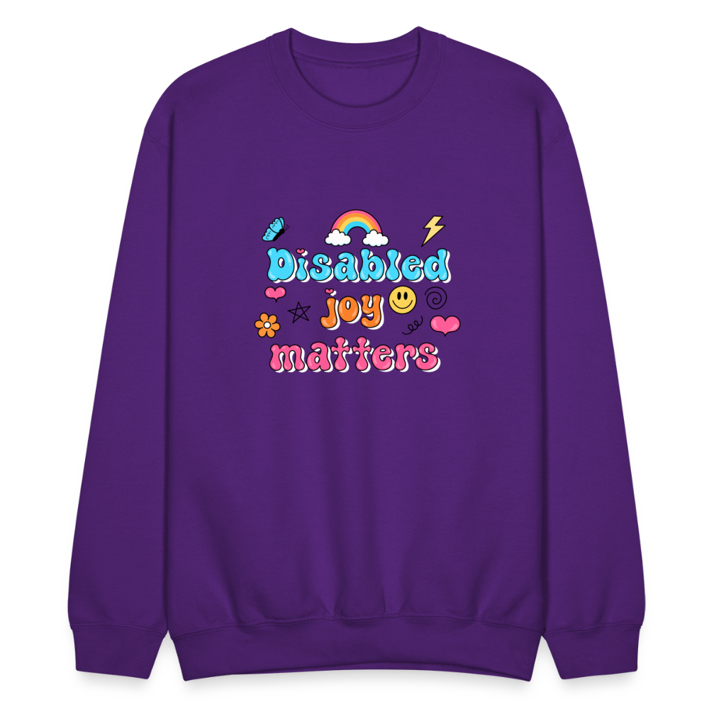 Disabled Joy Matters Crewneck Sweatshirt - purple