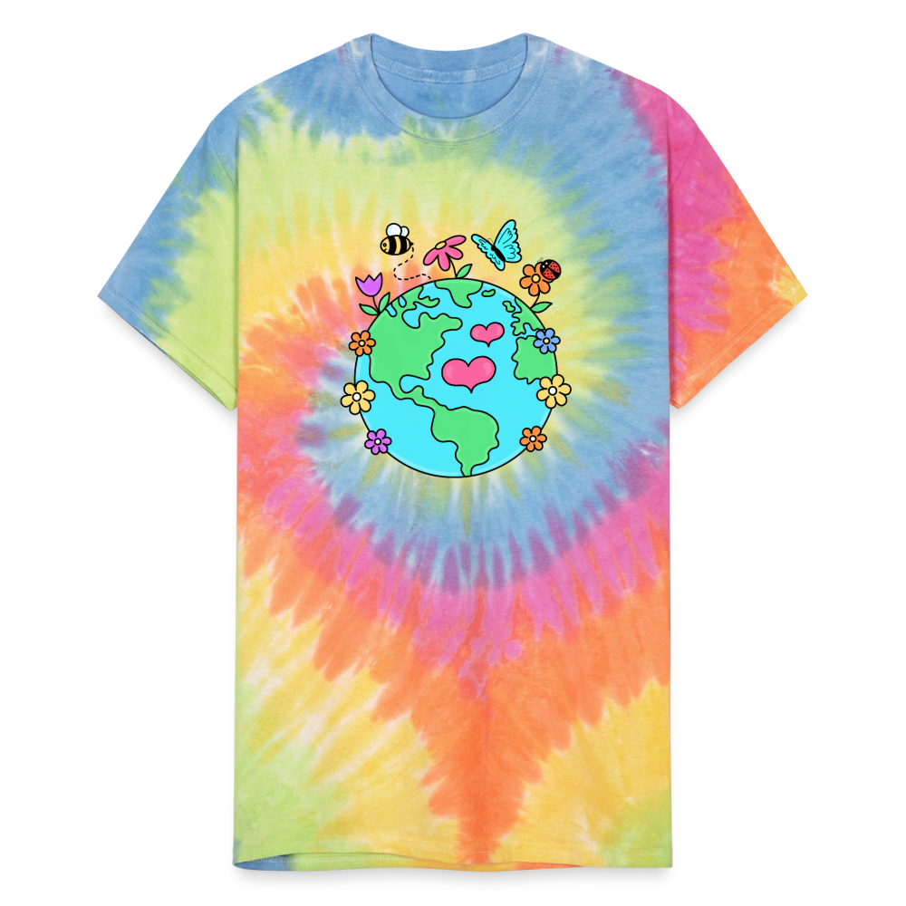 Beautiful Earth Unisex Tie Dye T-Shirt - rainbow