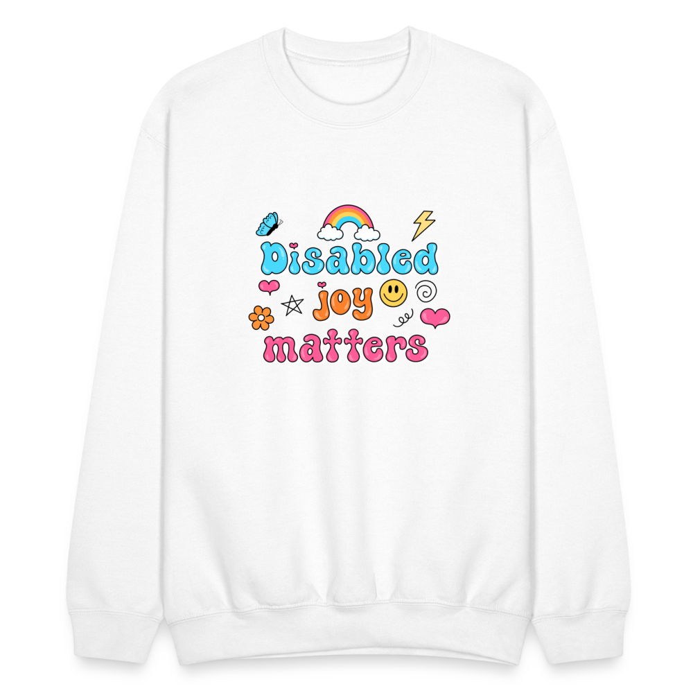 Disabled Joy Matters Crewneck Sweatshirt - white