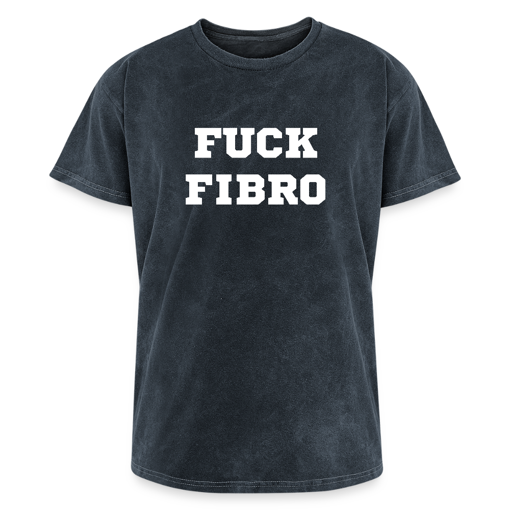 “Fuck Fibro” Mineral Wash T-Shirt - mineral navy