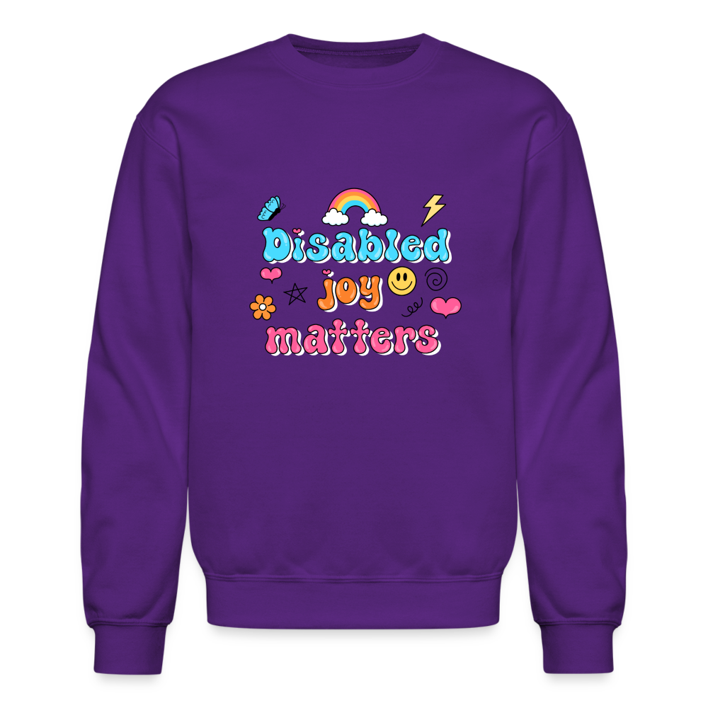 Disabled Joy Matters Crewneck Sweatshirt - purple