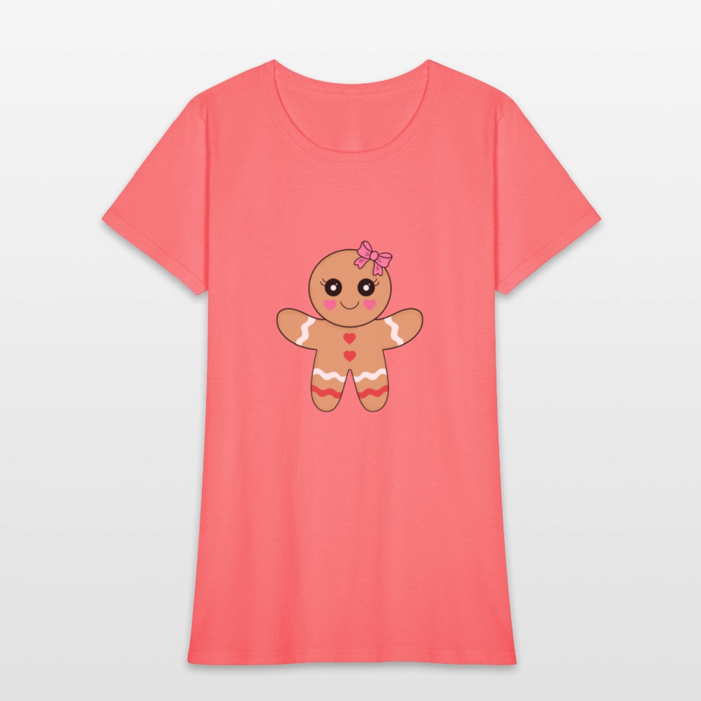 Gingerbread girl Women's T-Shirt - coral