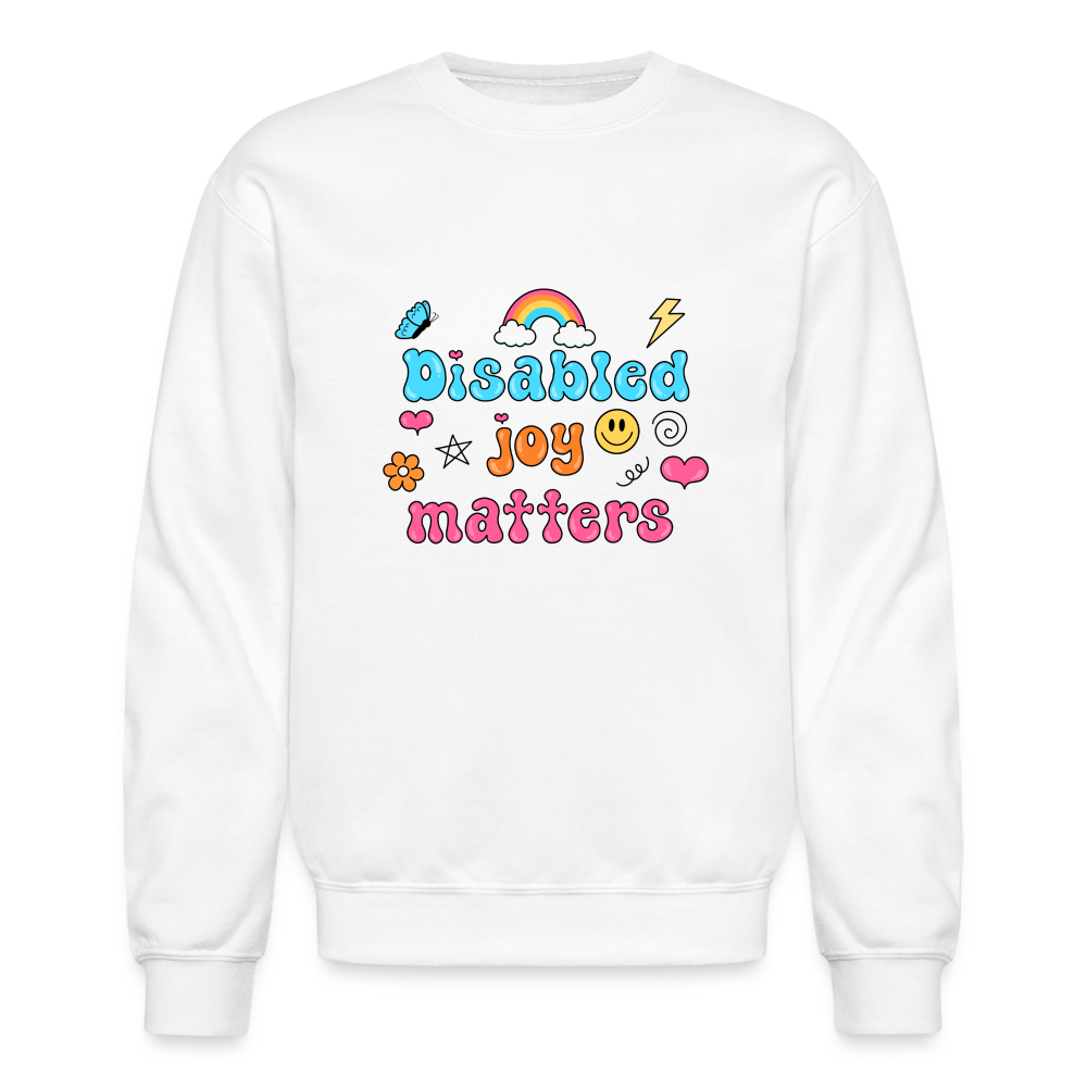 Disabled Joy Matters Crewneck Sweatshirt - white