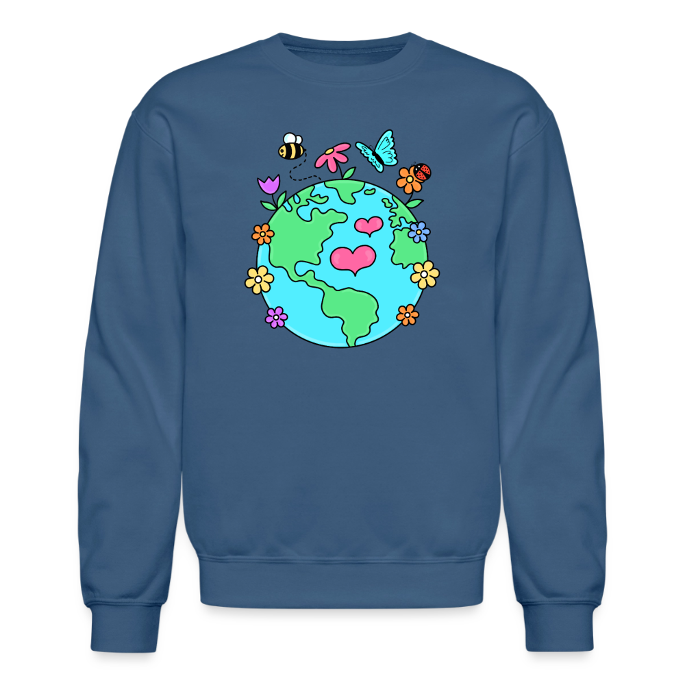 Beautiful earth Crewneck Sweatshirt - indigo blue