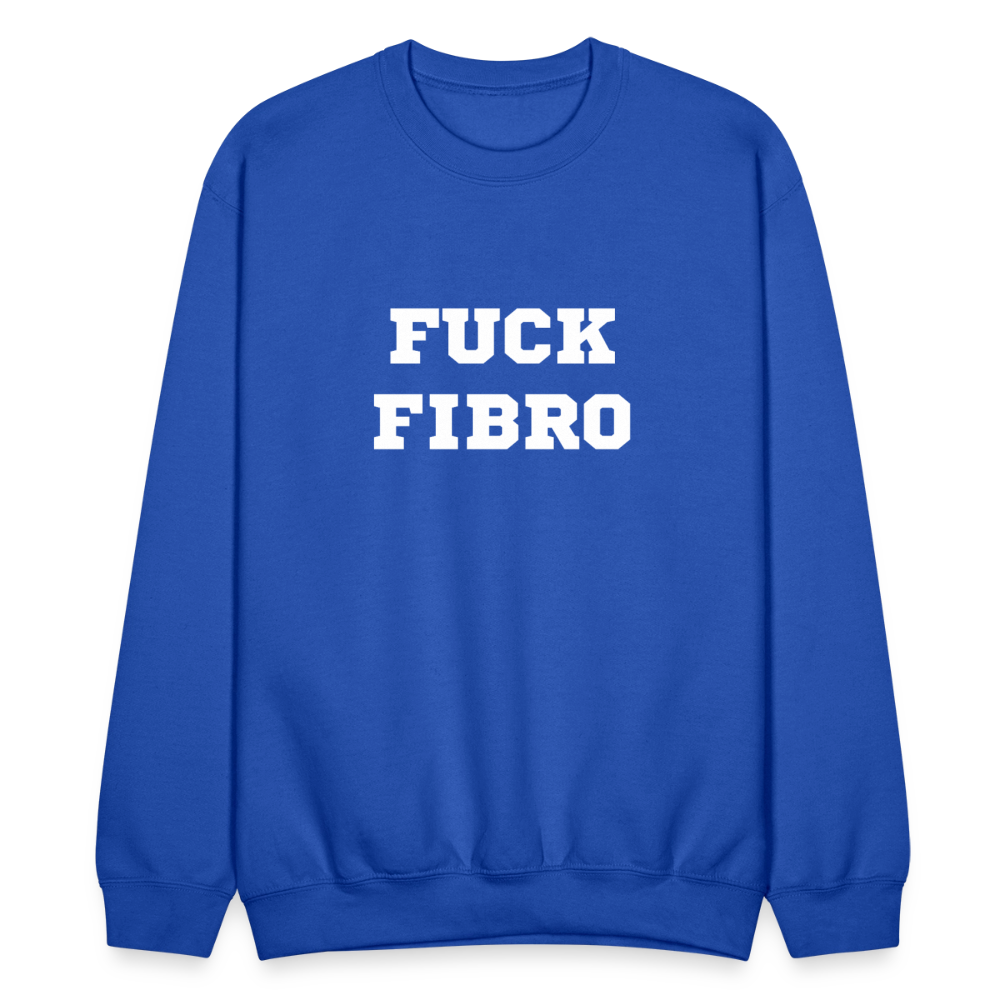 “Fuck Fibro” Unisex Crewnecks Sweatshirt - royal blue