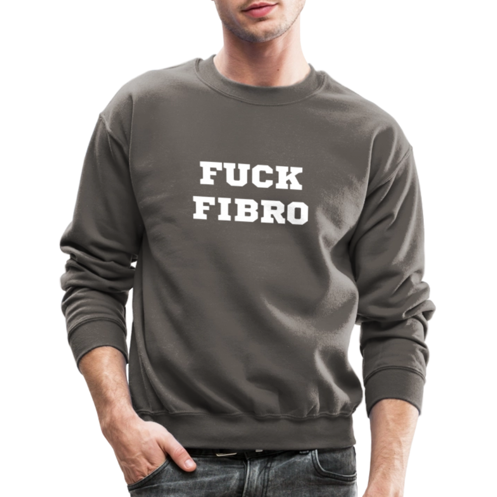 “Fuck Fibro” Unisex Crewnecks Sweatshirt - asphalt gray
