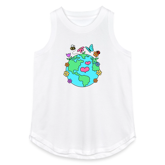 Beautiful Earth Women's Relaxed Tank Top - white