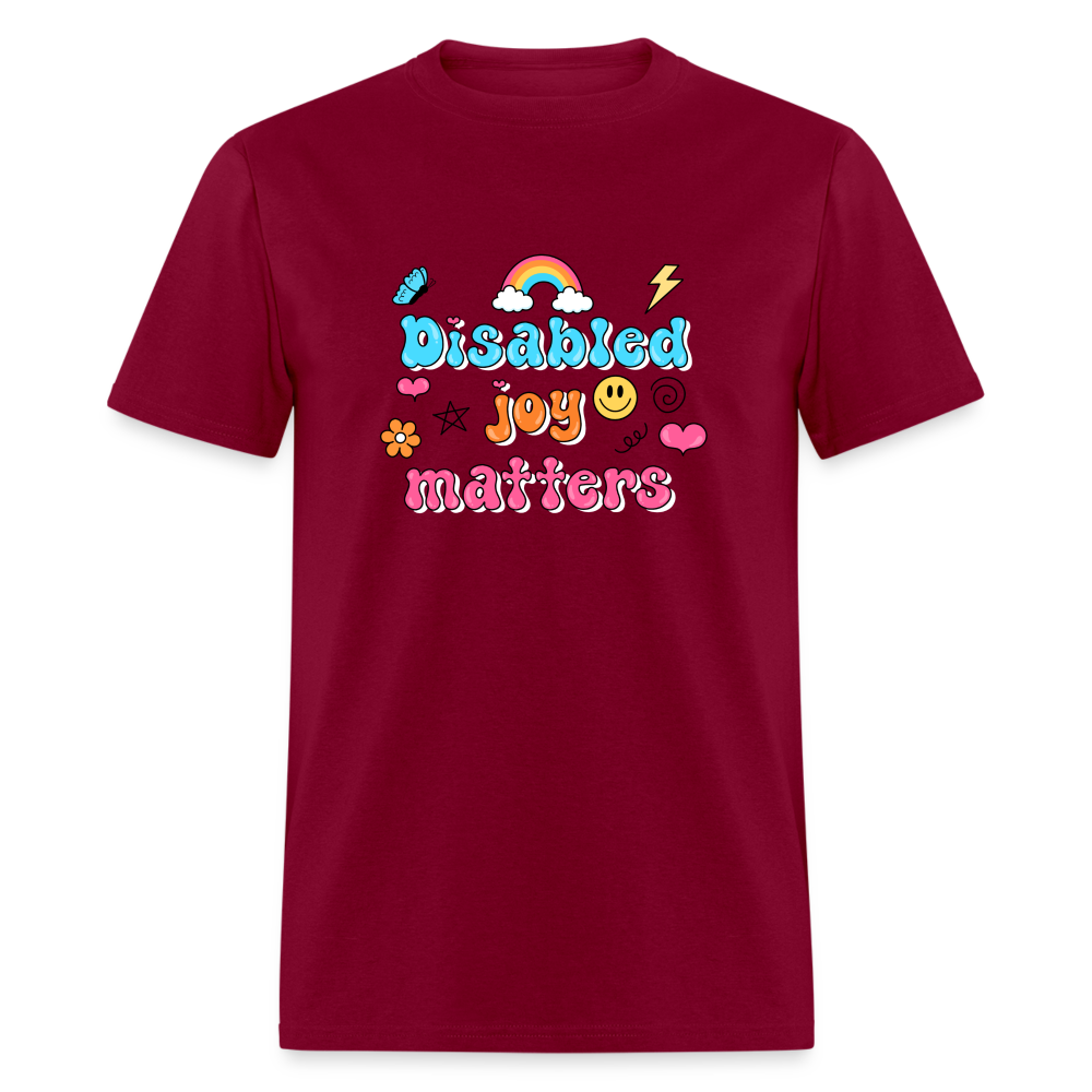 Disabled Joy matters Unisex Classic T-Shirt - burgundy