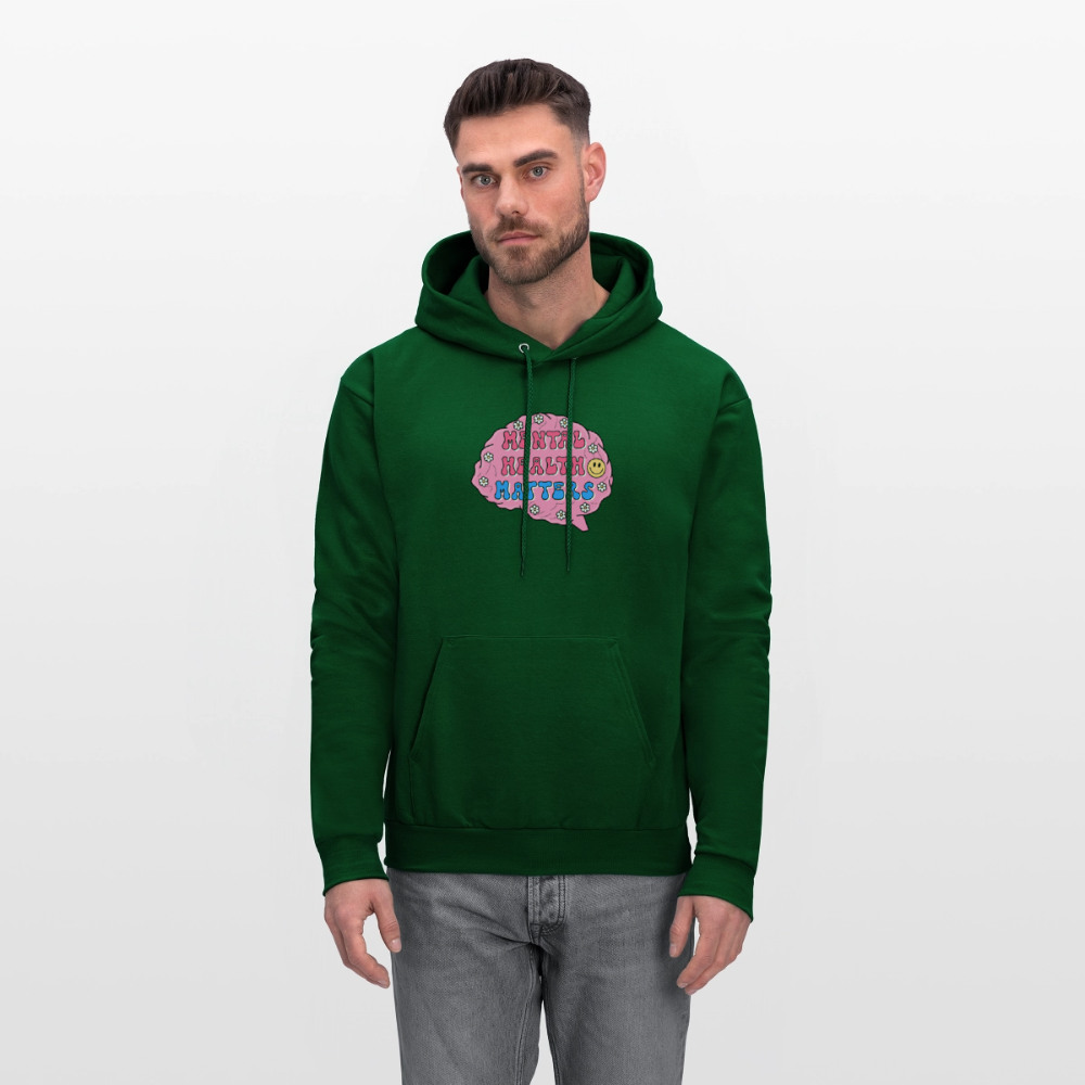 Mental Health Matters Men's Hoodie - forest green