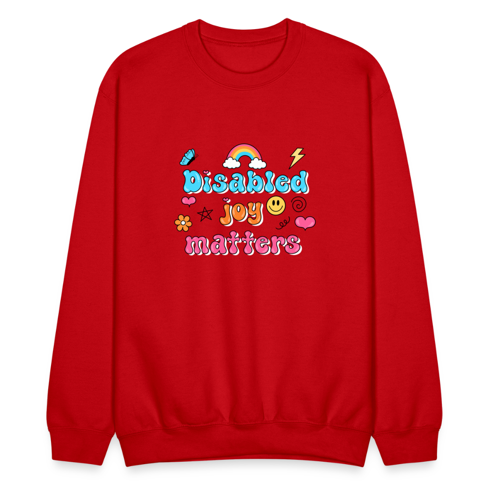 Disabled Joy Matters Crewneck Sweatshirt - red