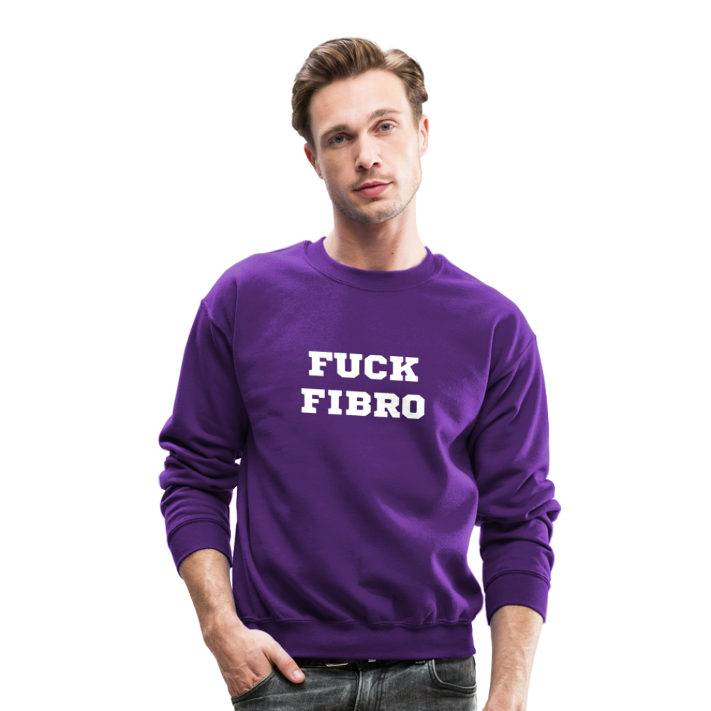 “Fuck Fibro” Unisex Crewnecks Sweatshirt - purple