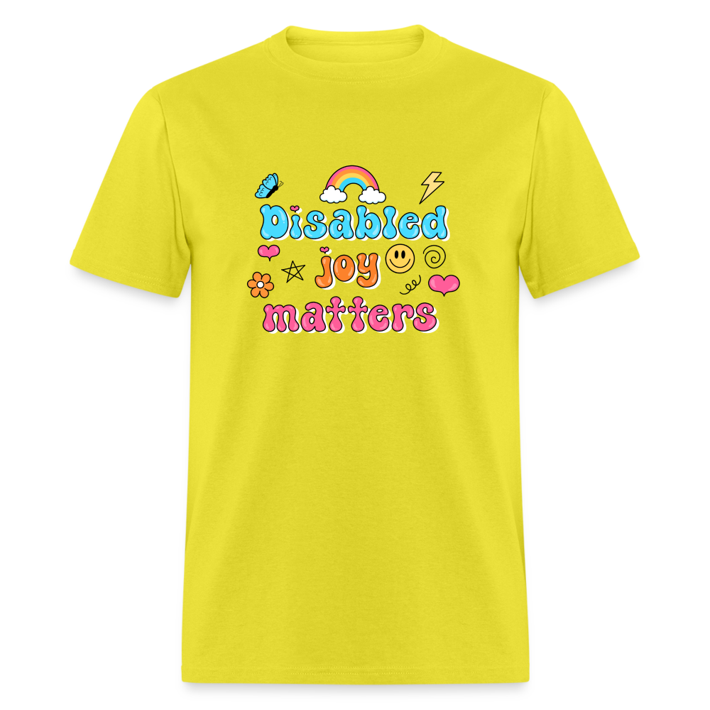 Disabled Joy matters Unisex Classic T-Shirt - yellow