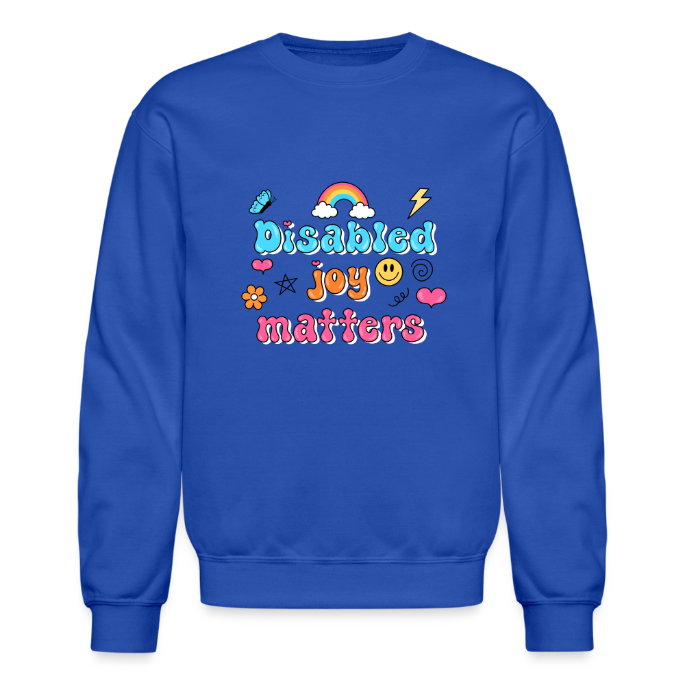 Disabled Joy Matters Crewneck Sweatshirt - royal blue