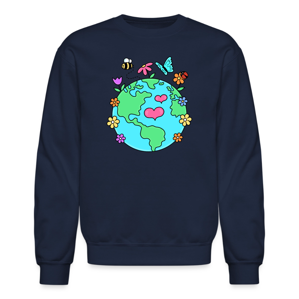 Beautiful earth Crewneck Sweatshirt - navy