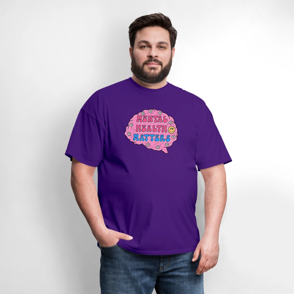 Mental Health Matters Men's T-Shirt | GILDAN 5000 - purple