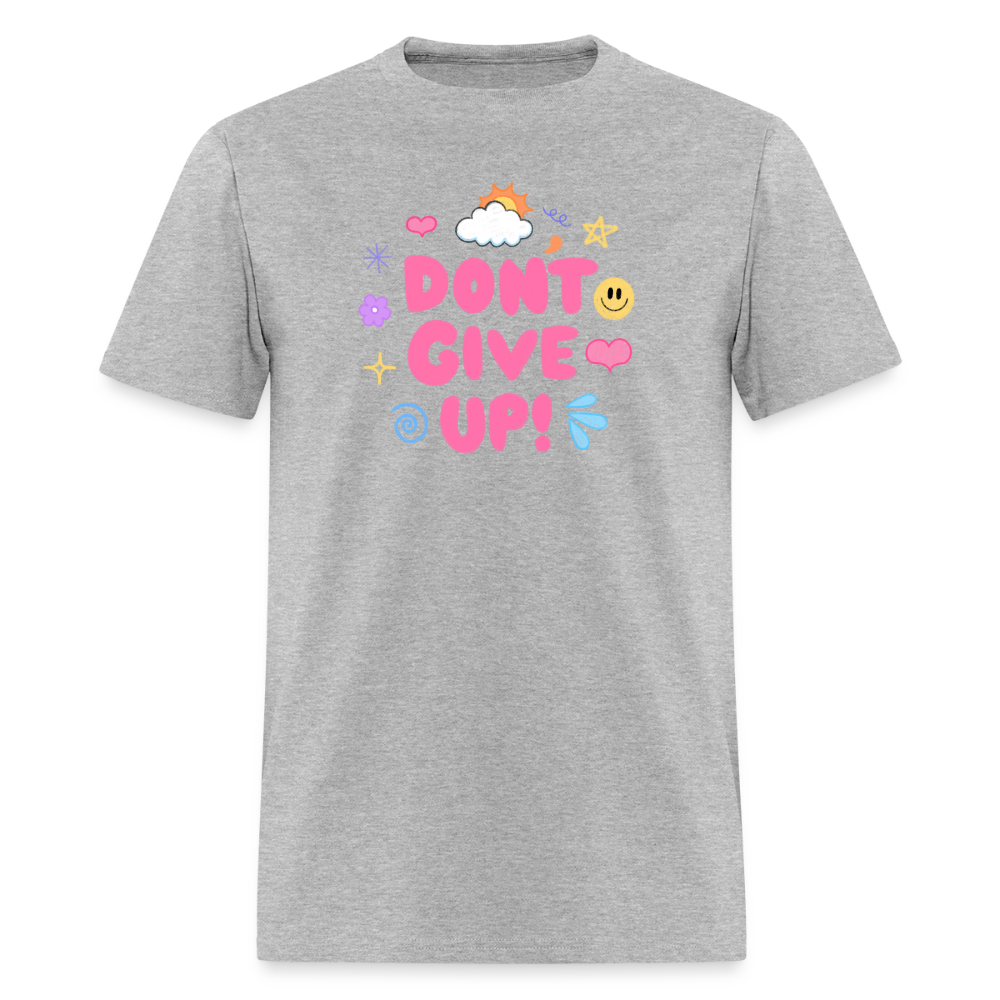 “Don’t give up” Men's T-Shirt | GILDAN 5000 - heather gray
