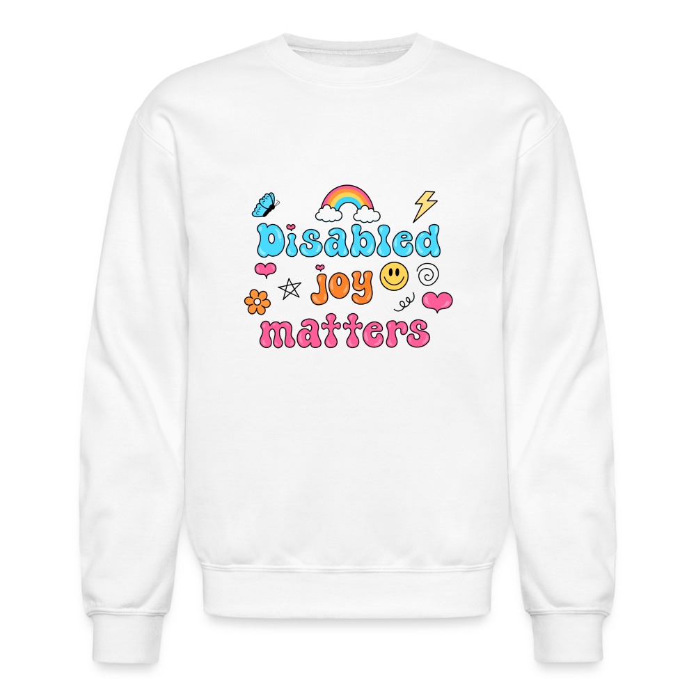 Disabled Joy Matters Crewneck Sweatshirt - white