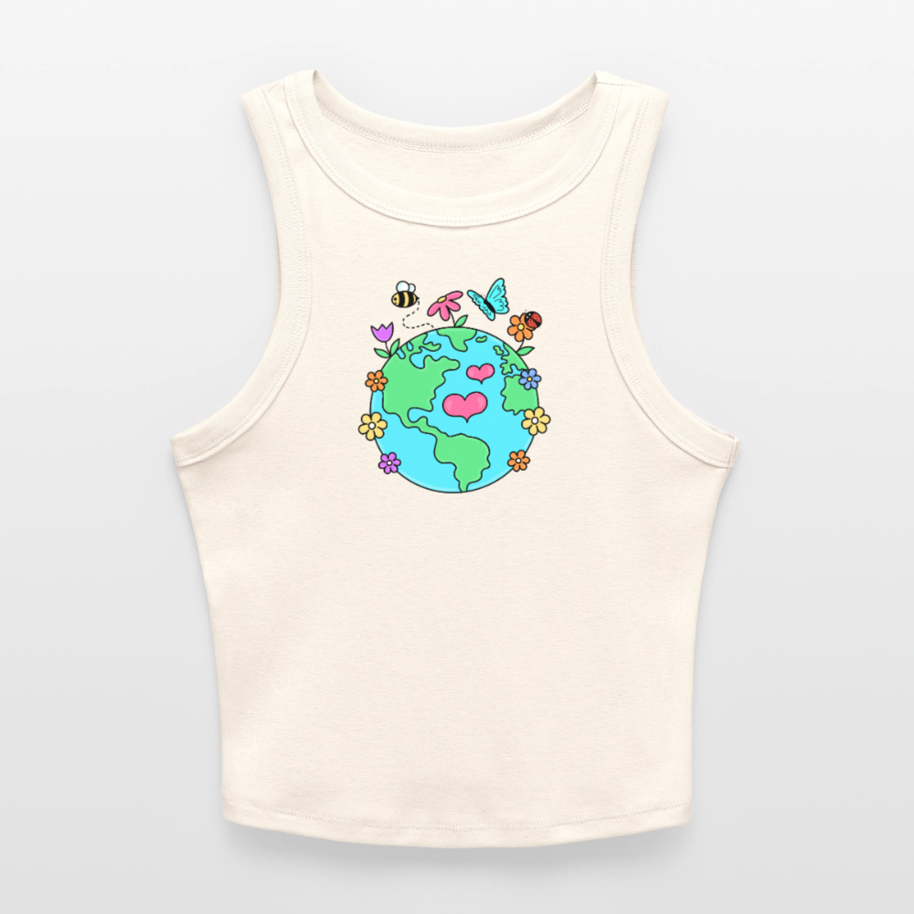 Beautiful earth Slim Fit Rib Women's Tank Top - natural