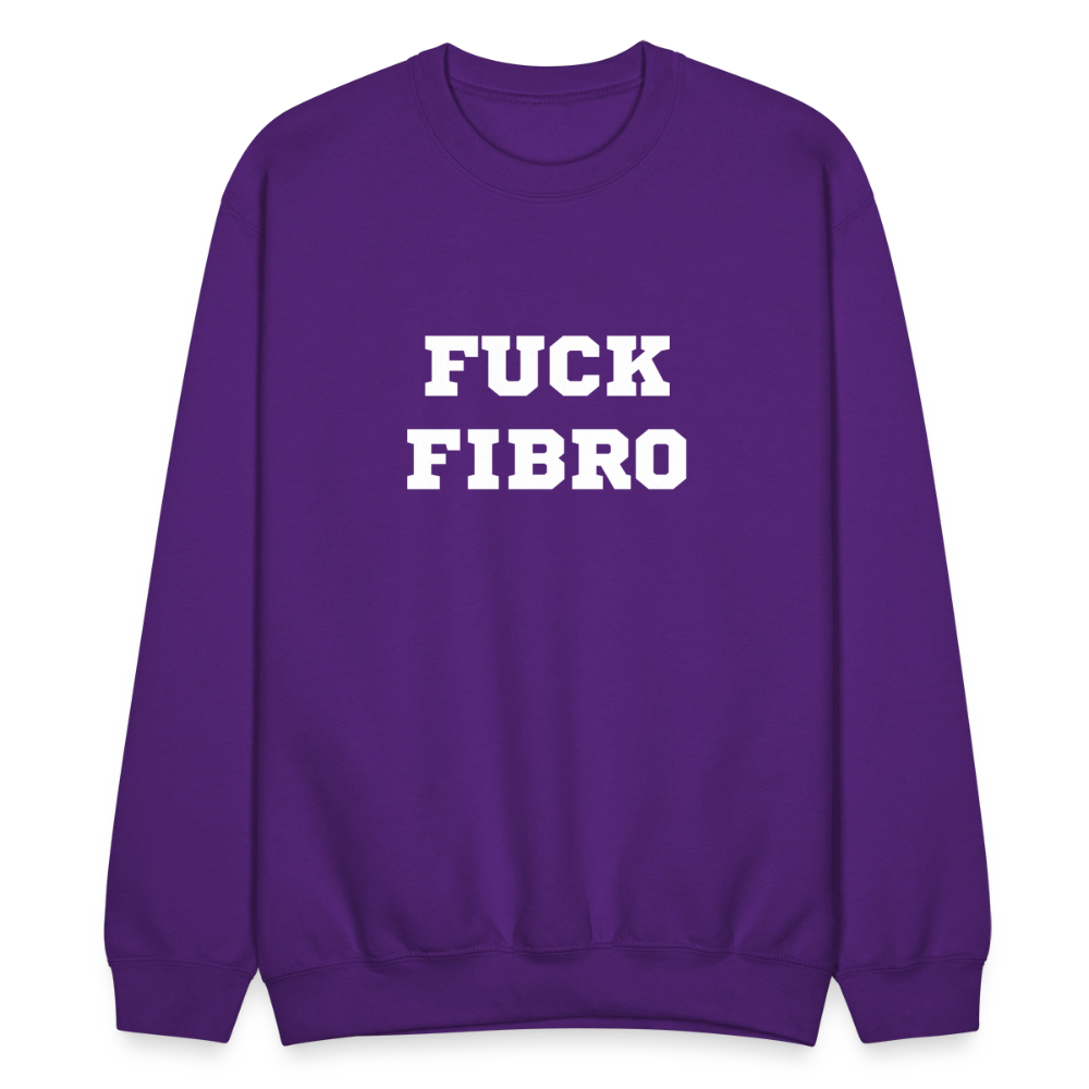 “Fuck Fibro” Unisex Crewnecks Sweatshirt - purple