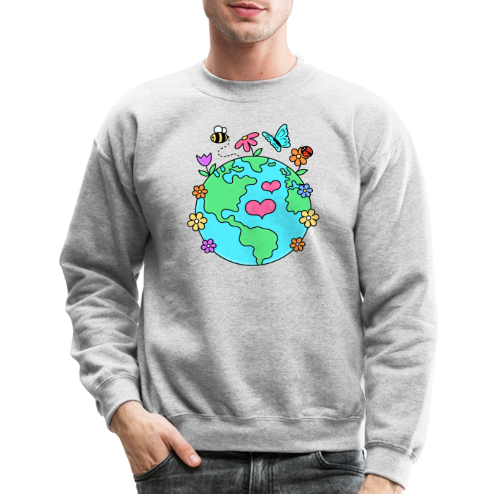 Beautiful earth Crewneck Sweatshirt - heather gray