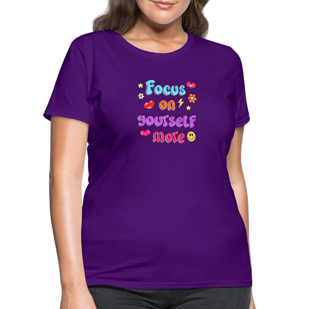 Focus on yourself more Women's T-Shirt - purple