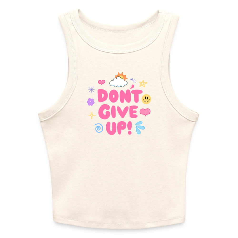Don’t give up Slim Fit Rib Women's Tank Top - natural