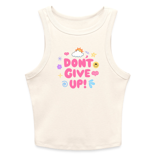 Don’t give up Slim Fit Rib Women's Tank Top - natural