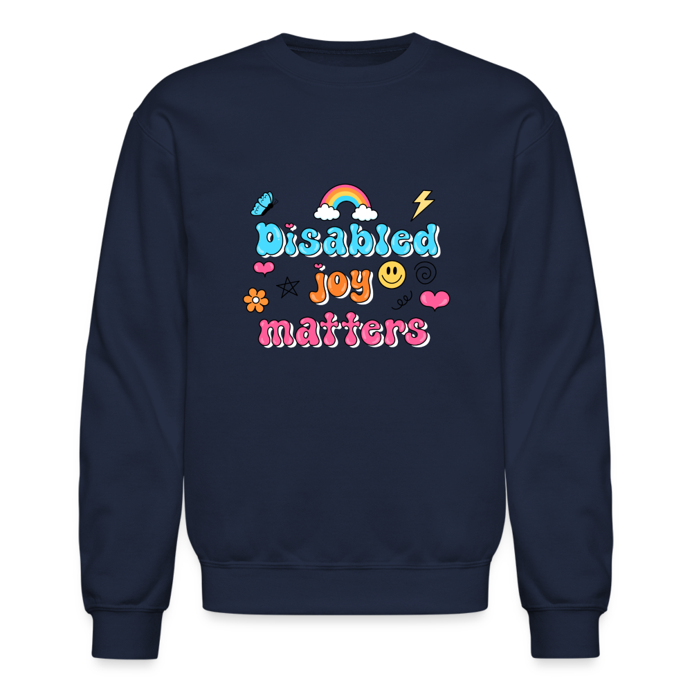 Disabled Joy Matters Crewneck Sweatshirt - navy