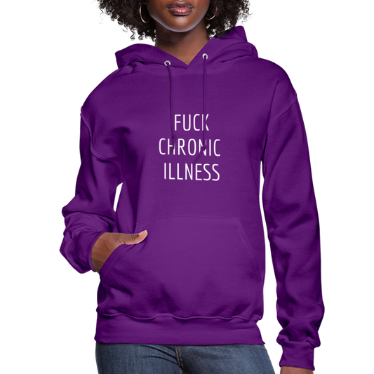 “Fuck Chronic illness” Women's Hoodie - purple