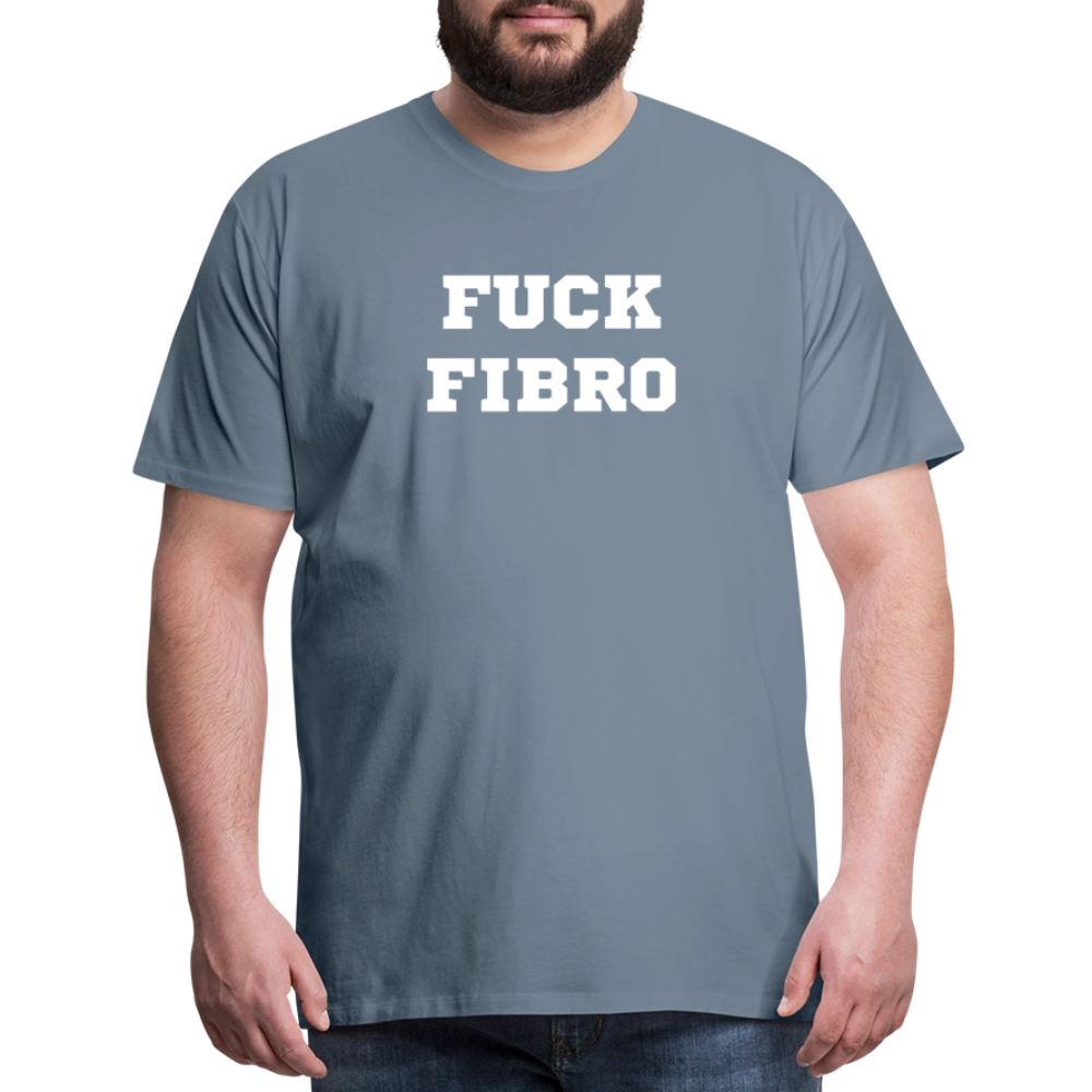 “Fuck Fibro” Men’s Premium T-Shirt - steel blue